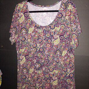 NWOT Lularoe Irma short sleeve shirt size 2xl hi lo